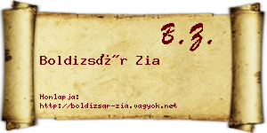 Boldizsár Zia névjegykártya